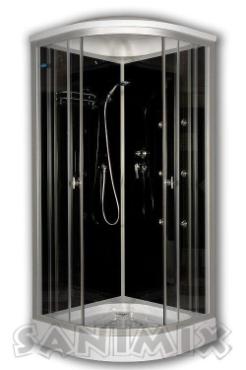 Sanimix, hidromasszzs zuhanykabin, fekete htfallal 90x90 cm, 22.1058