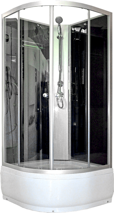 Aqualife, Opal 509 mély fekete/fehér zuhanykabin, 90x90x212 cm