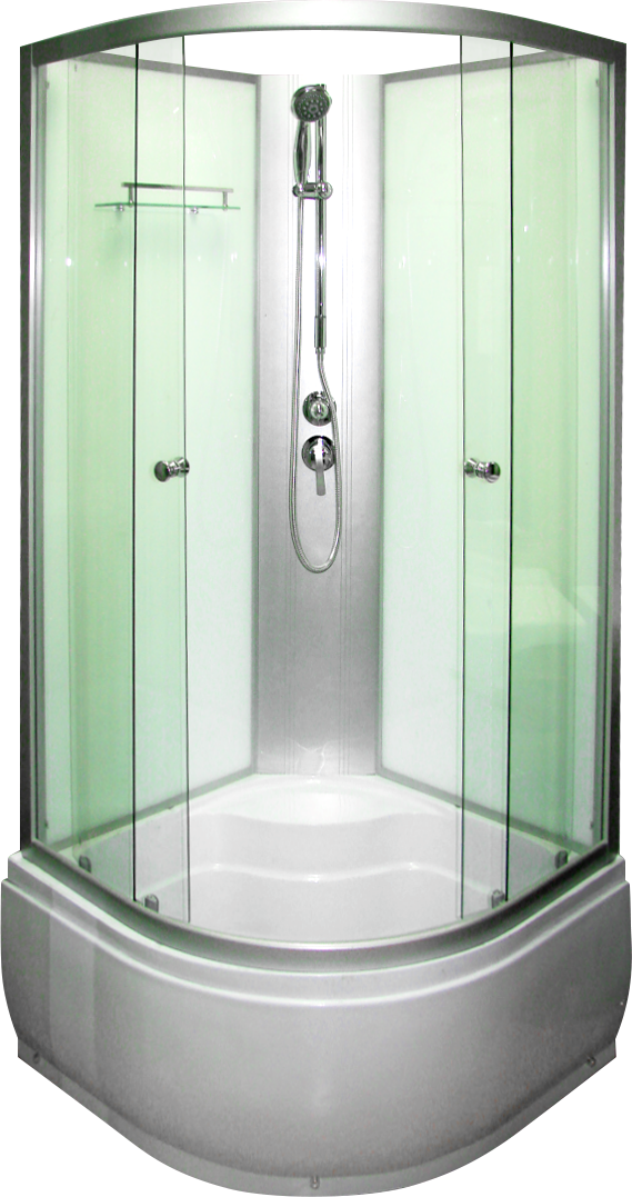 Aqualife, Opal 509 mély fekete/fehér zuhanykabin, 90x90x212 cm