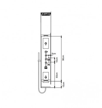 Wellis, Mariner Silver zuhanypanel