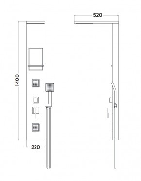 Wellis, Modica zuhanypanel 2*25 tfvks