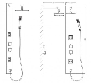 Wellis, Paloma, sarok zuhanypanel WZ00088 I.o.