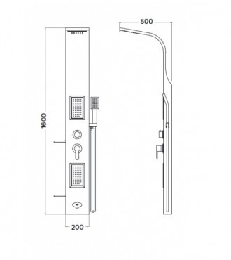 Wellis, Napoli zuhanypanel WZ00081 I.o.