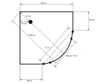 HTB, Zuhanykabin, �ves, t�lc�val �s szifonnal, cs�kos �veg, feh�r keret, 90x90 cm, 5 mm, 8120 stripe, 22.1502