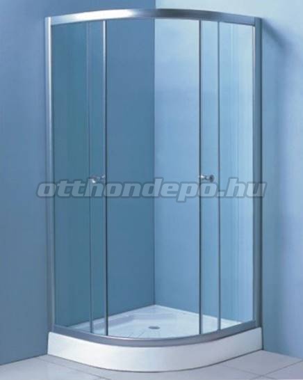 Htb, zuhanykabin, Ãves, 80x80, natur üveg, króm keret, 5 mm (8130 ...