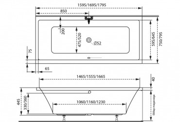 M-Acryl, Sabina egyenes k�d 160x75 cm 12383
