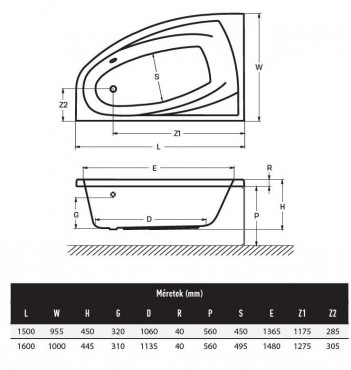Wellis, Matana aszimetrikus k�d, balos 160x100 cm, AK00501