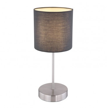 Globo, Sanna, Asztali lmpa, nikkel-matt fm, antracit szn textil bra, 15585T