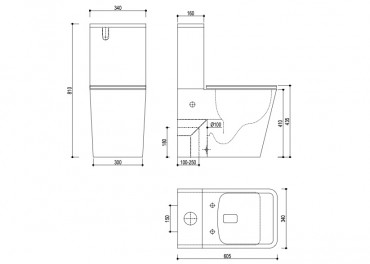 Teka, Formentera, monoblokkos WC,rimless/perem nlkli, tetvel 700300200