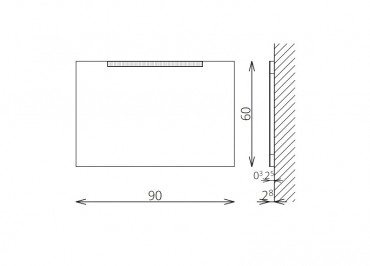 Frdszobabtor, tBoss, Floating Mirror Soft 90x60 tkr