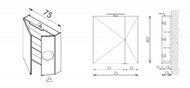 Frdszobabtor, tBoss, Mirror Box Tressa, 75 tkrs felsszekrny
