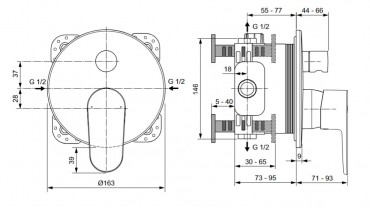 Ideal Standard, Cerafine O falsk alatti kdcsaptelep, krm, A7350AA