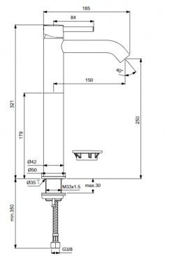 Ideal Standard, Ceraline mosdcsaptelep, krm, BC269AA