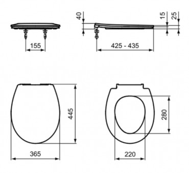 Ideal Standard, Eurovit Soft Close WC-lke, fehr, E131801