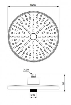 Ideal Standard, Alu+ zuhanyfej, ezst, BD581SI