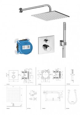 Ideal Standard, Ceratherm C100 zuhanyszett, krm, A7572AA