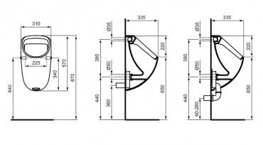 Ideal Standard, Connect piszor hts bektssel, fehr, E567101