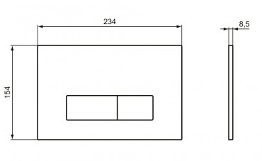 Ideal Standard, Oleas M2 nyomlap, fekete, R0121A6