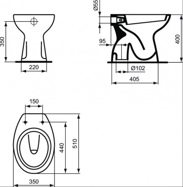 Vidima, ll WC cssze, fehr, W719801