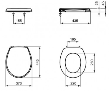 WC lke, Vidima, W302701, duroplast, fehr