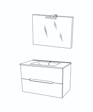S-Due, Iris 80 f�rd�szobab�tor mosd�val �s t�k�rrel, f�nyes feh�r, IRIS80/F00