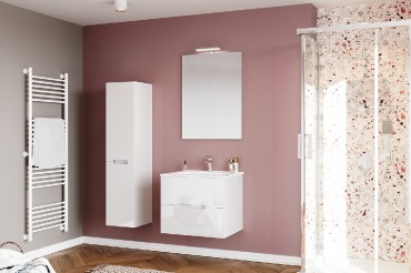 S-Due, Iris 80 f�rd�szobab�tor mosd�val �s t�k�rrel, f�nyes feh�r, IRIS80/F00