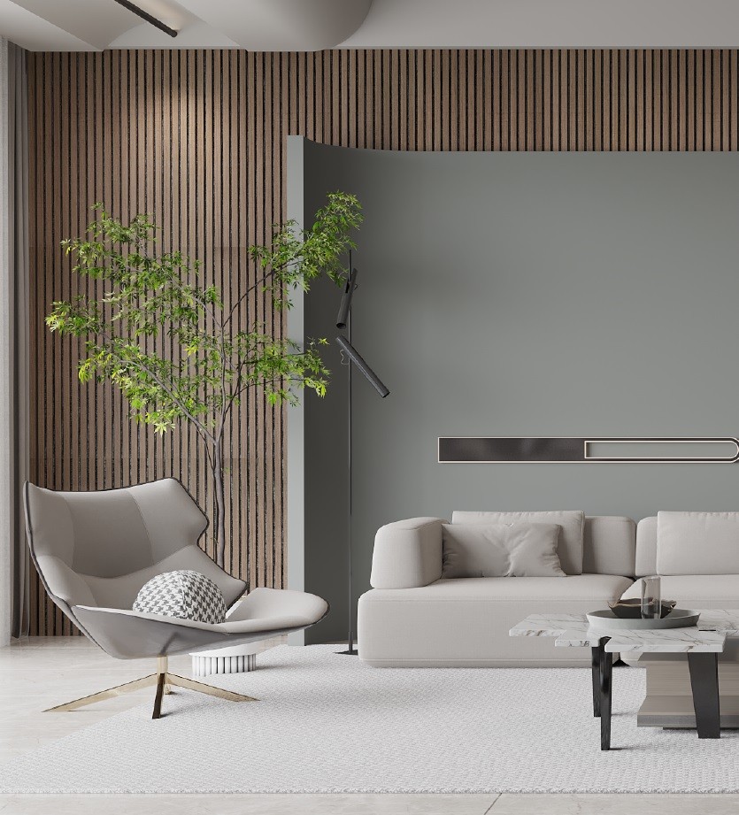 Fali panel, Archi Design, Echoessence, Smoked Oak, akusztikus, fsts tlgy, 60*275 cm (18985Ft/m2), 
