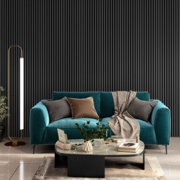 Archi Design, Black Oak, Akusztikus fali panel 60x275x2,2 cm - fekete t�lgy
