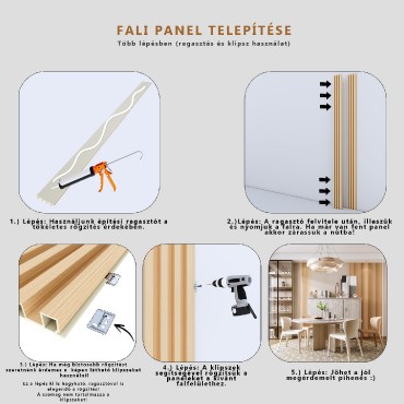 Archi Design, PanelPro Eco WPC, belt�ri fali panel, 16,9*290 cm - sz�rke fa