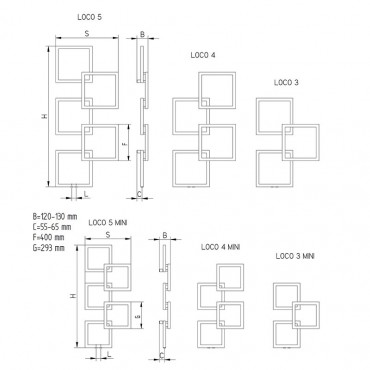 Radeco, LOCO MINI, design raditor, 915x500