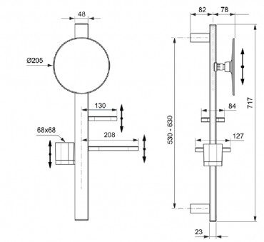 Ideal Standard, Alu + Beauty Bar S nagyt tkr s polcrendszer, fekete, BD589XG