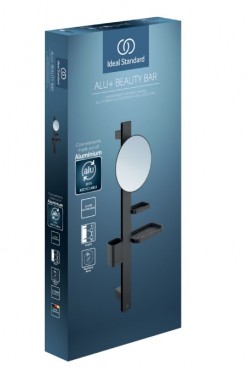 Ideal Standard, Alu + Beauty Bar S nagyt tkr s polcrendszer, fekete, BD589XG