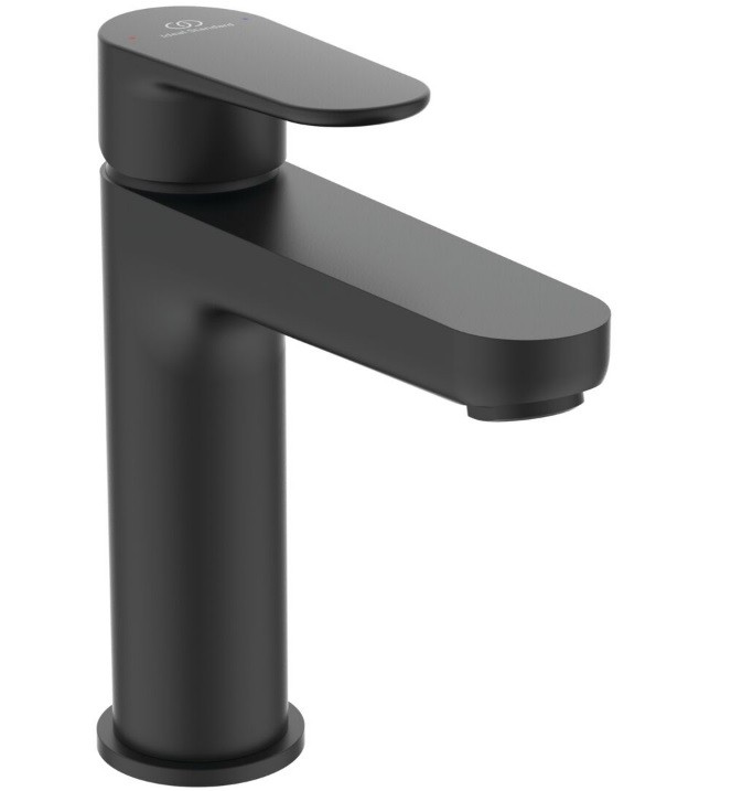 Ideal Standard, Cerafine H120 mosdcsaptelep click-clack leresztvel, fekete, BD131XG