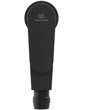 Ideal Standard, Cerafine O bid csaptelep click-clack leeresztvel, fekete, BD716XG