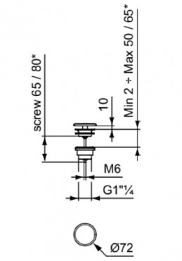 Ideal Standard, Ipalyss Click-Clack leereszt kermia burkolattal, fehr, E211401