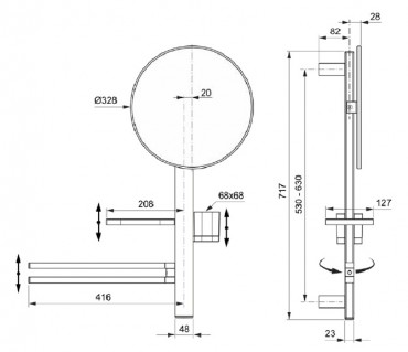 Ideal Standard Alu+ Beauty Bar M tkr s polcrendszer, fekete, BD588XG