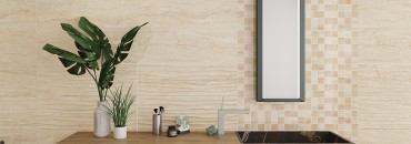 Csempe, KAI Group, Tempera Travertin, Brown ret. 4827, 24,4x74,4 cm