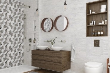 Dekorcsempe, KAI Group, Vento Art White 2883, 30x60 cm