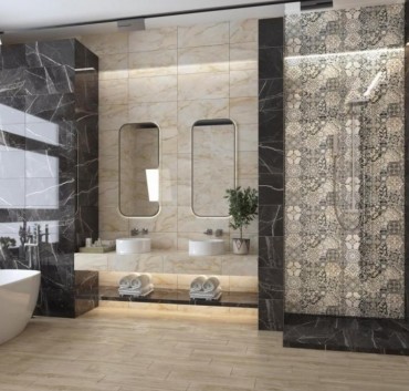 Csempe, KAI Group, Belvedere Anthracite Ret. 4956, 30x60 cm