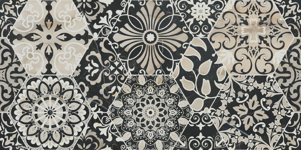 Dekorcsempe, KAI Group Belvedoro Mint�s Antracit Ret. 30*60 cm 4960 I.o.