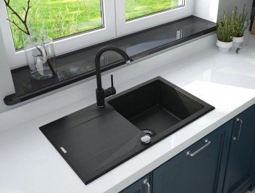 Deante, Evora, gr�nit mosogat�, 1 medenc�s, antracit-met�l sz�nben 78*44*19,3 cm ZQJ_T113 I.o.