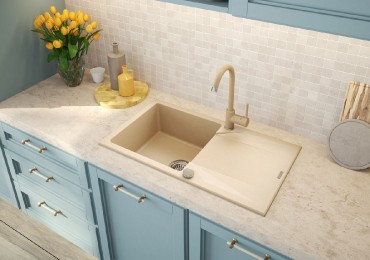 Deante, Evora, gr�nit mosogat�, 1 medenc�s, b�zs sz�nben 78*44*19,3 cm ZQJ_5113 I.o.