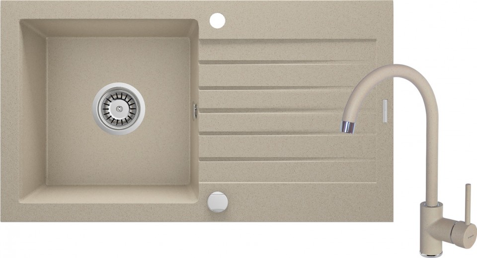 Deante, Zorba, gr�nit mosogat� csapteleppel, 1 medenc�s, homok sz�n 76*44*16 cm ZQZV7113 I.o.