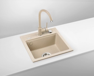 Deante, Zorba, gr�nit mosogat� csapteleppel, 1 medenc�s, homok sz�n 44*44*18,4 cm ZQZA7103 I.o.