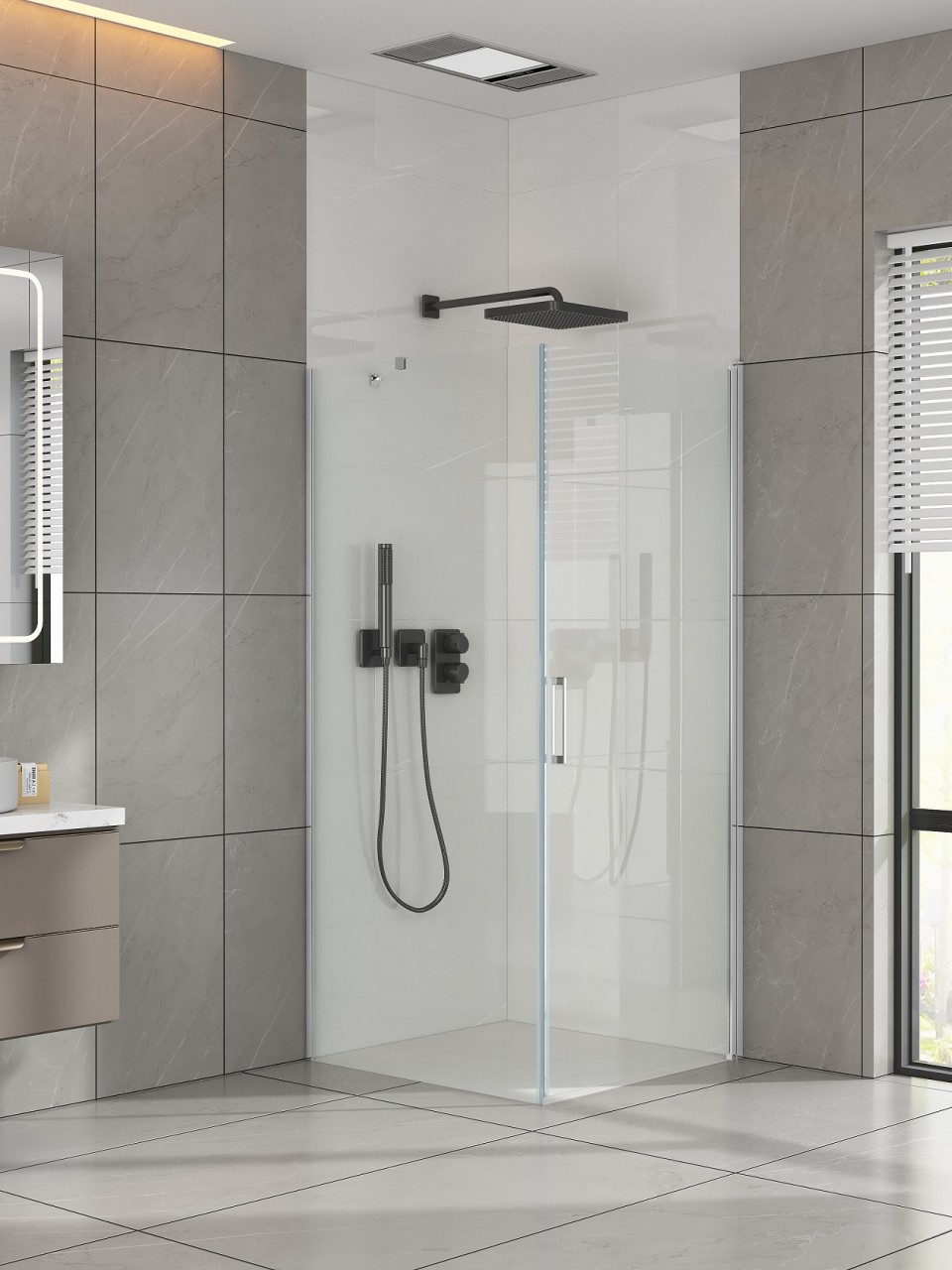 Zuhanykabin, AD LC-123, Sz�gletes, 6 mm nano fel�let� �veg, 80x80 cm