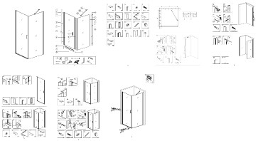 Zuhanykabin, AD LC-123, Sz�gletes, 6 mm nano fel�let� �veg, 80x80 cm