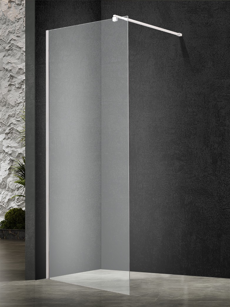 Zuhanyfal, AD Walk-in, LC-WL, 8 mm nano fel�let� �veg, 120 cm