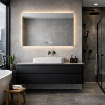 A.D. LED-473, sz�gletes okos t�k�r, h�tt�rvil�g�t�ssal, 36w, 80x60 cm