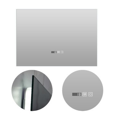 A.D.  LED-473, szgletes okos tkr, httrvilgtssal, 36w, 10060 cm