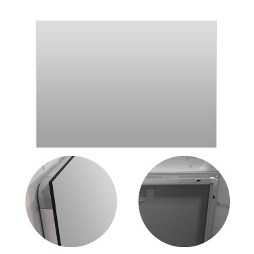 A.D. LCN01, sz�gletes t�k�r, r�zmentes, vil�g�t�s n�lk�l, 80�60 cm